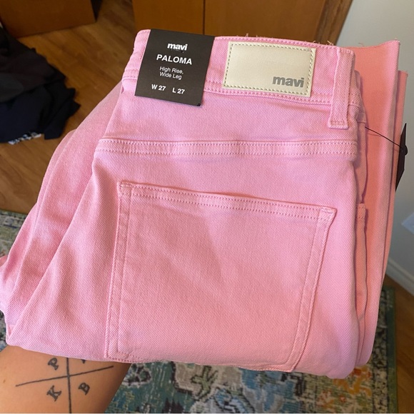 Mavi Paloma Wide Leg Pink Jeans - Picture 6 of 7